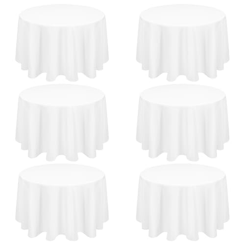 6 Stück weiße runde Tischdecke 70 Zoll/177 cm kreisförmige Tischdecke Fleck- und Faltenbeständige Tischdecken Wiederverwendbare Polyester-Stoffe Tischdecken für Buffet Hochzeitsfeier Bankett 6 Stück weiße runde Tischdecke 70 Zoll/177 cm kreisförmige Tischdecke Fleck- und Faltenbeständige Tischdecken Wiederverwendbare Polyester-Stoffe Tischdecken für Buffet Hochzeitsfeier Bankett von FXKS