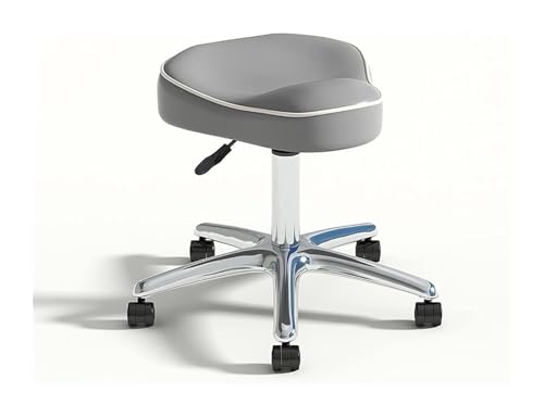 FXLUHAY Bürostuhl Schreibtischstuhl Sattelhocker Massage Drehstuhl for Beauty Tattoo Lash Zahnarzt Spa Salons Studio, Hydraulischer Hocker auf Rädern(D) von FXLUHAY