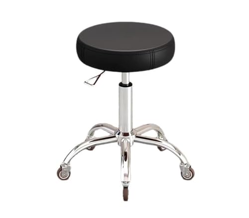 FXLUHAY Hochleistungs-Salonhocker mit hydraulischem Drehstuhl for Spa-Shop-Salon-Massage, medizinische Arbeit oder Büro(Black) von FXLUHAY
