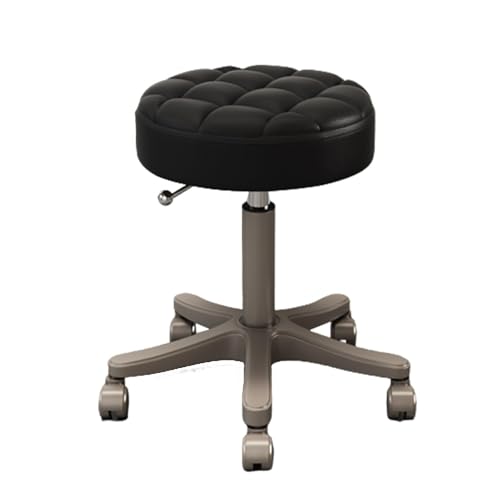 FXLUHAY Hochleistungshocker, Drehhocker, Stuhl mit Lagerrädern, for Küche, medizinisches Studio, Zeichenstudio, Tattoo-Arbeitsbüro, Schönheitsklinik, Zahnarzt(Black) von FXLUHAY