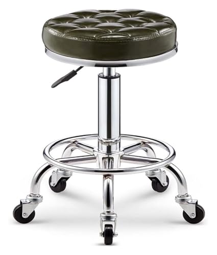 FXLUHAY Hocker auf Rädern, Schönheitsstuhl, Friseurstuhl, Drehstuhl, Hebebühne, Werkbank, Nagelstudio, Schönheitsrolle(G) von FXLUHAY