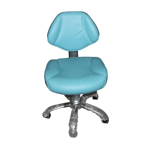FXLUHAY Mehrzweck-Büro-Zeichenhocker mit Rückenkissen und Rädern, 19"~24" hoher Komfort-Salon-Sattelstuhl, for Dentalstylisten und Tätowierer(Style4) von FXLUHAY