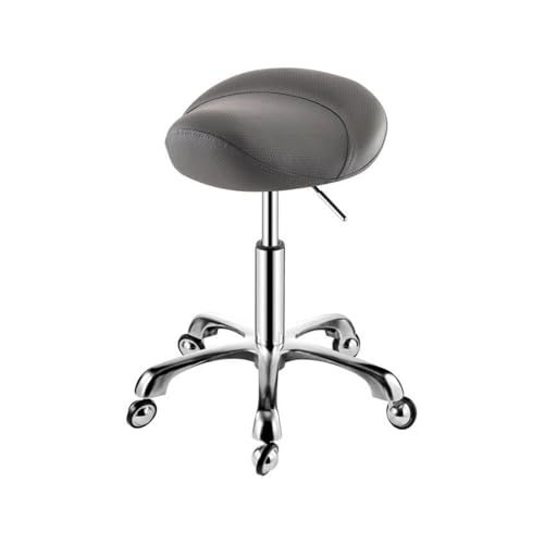 FXLUHAY Sattelhocker, Hocker mit Rädern, Höhe und weichem, bequemem Kissen for das Home-Office, Salon, Geschäft(Multi-Colored) von FXLUHAY