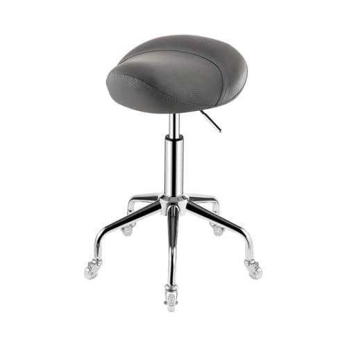 FXLUHAY Sattelhocker, Hocker mit Rädern, weiches, bequemes Kissen und hohe Höhe for das Home-Office, den Salon und das Geschäft(Multi-Colored) von FXLUHAY