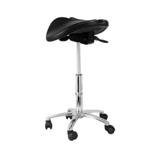 FXLUHAY Sattelhocker, ergonomischer Drehhocker for den Salonschnitt, Sattelstuhl mit Zwei Blütenblättern und Rädern, 360°-Drehung for das Badezimmerbüro zu Hause FXLUHAY Sattelhocker, ergonomischer Drehhocker for den Salonschnitt, Sattelstuhl mit Zwei Blütenblättern und Rädern, 360°-Drehung for das Badezimmerbüro zu Hause von FXLUHAY