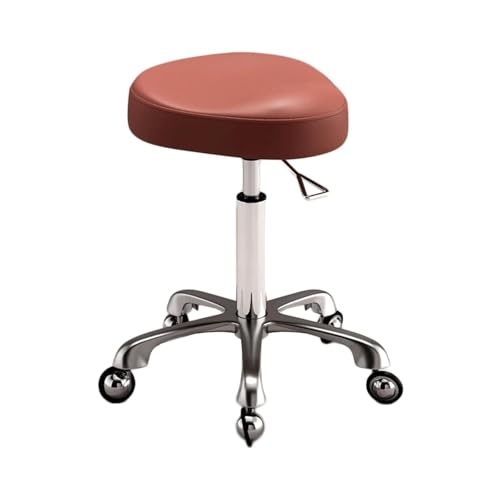 FXLUHAY Sattelhocker Sattelstuhl Sattelhocker mit Rollen Hocker Einfacher Aufbau(Red) von FXLUHAY