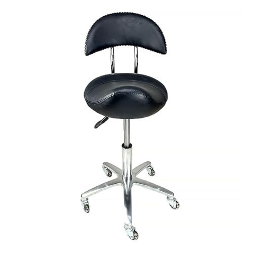 FXLUHAY Schönheitssalons Rolling Lift Bar Chair Ergonomische Rückenlehne PU Soft Seat Universal Pulley Swivel Sattelhocker, Nägel und Offiec Arbeit Made in China von FXLUHAY