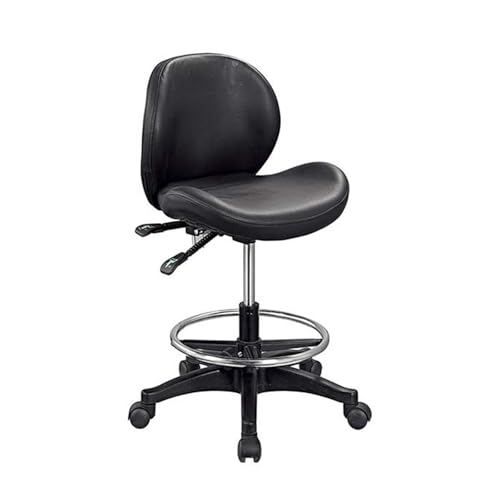 FXLUHAY Zahnarztstuhl Medizinischer Stuhl Höhenverstellbarer Schönheitssalonstuhl, Hocker for Spa,(Black) von FXLUHAY