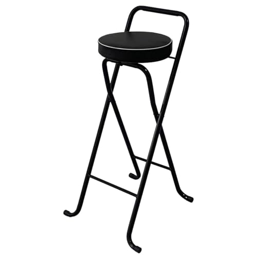 Klappbarer Hocker, zusammenklappbarer Frühstückshocker for die Küchentheke, tragbarer zusammenklappbarer Hochstuhl mit bequem gepolstertem Sitz, zusammenklappbarer hoher Barhocker for Erwachsene, Küch von FXLUHAY