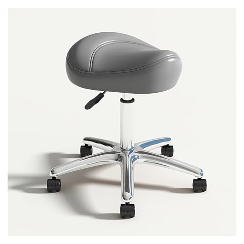 Sattelhocker mit Drehhöhe und Rädern, robuster Hockerstuhl for Labor, Salon, Massage, Büro und Küche zu Hause(B) von FXLUHAY