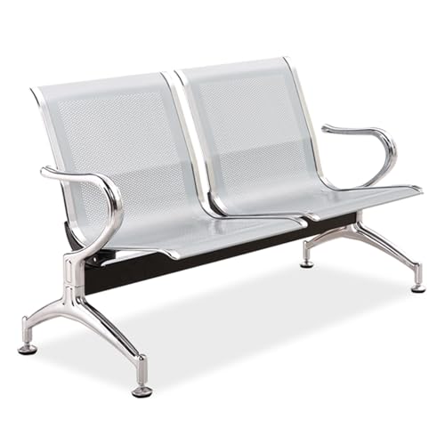 Flughafen-Empfangsstühle 2-Sitzer Büro Gästestühle Wartezimmer Stuhl mit Armlehnen Stahl Empfangsbank für Lobby Bank Business Flughafen-Empfangsstühle 2-Sitzer Büro Gästestühle Wartezimmer Stuhl mit Armlehnen Stahl Empfangsbank für Lobby Bank Business von FXTYRXJ