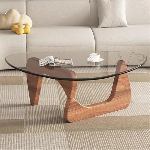 Triangle Glass Coffee Table Mid Century Modern Coffee Table Modern Coffee Table for Living Room Glass Top Vintage Coffee Tables for Living Room, Patio, Study von FXTYRXJ
