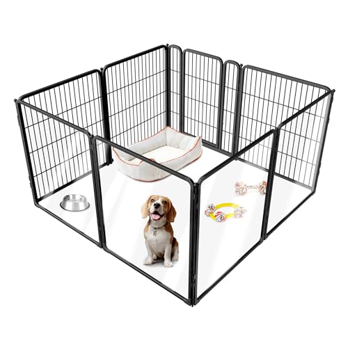 FXW Homeplus Unleashed Indoor Hunde-Laufstall – Stressfreies und sicheres Spielen, strapazierfähig, 81,3 cm, 4 Acrylplatten + 4 Drahtpaneele, Hundegehege für kleine und mittelgroße Hunde, Schwarz │ FXW Homeplus Unleashed Indoor Hunde-Laufstall – Stressfreies und sicheres Spielen, strapazierfähig, 81,3 cm, 4 Acrylplatten + 4 Drahtpaneele, Hundegehege für kleine und mittelgroße Hunde, Schwarz │ von FXW