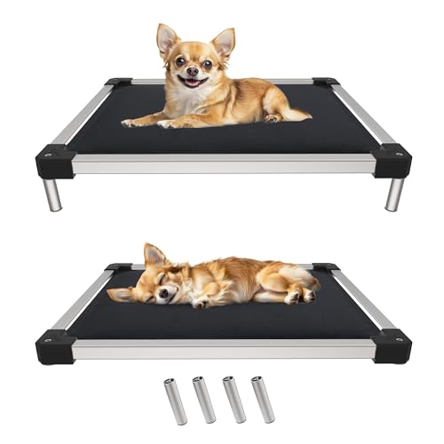 FXW TitanNest Kaufestes erhöhtes Hundebett, erhöhtes Kinderbett für drinnen und draußen, Camping, langlebig und waschbar, gepolstertes Haustierbett für Spielzeughunde, 58,4 cm L x 45,7 cm B x 11,4 cm von FXW