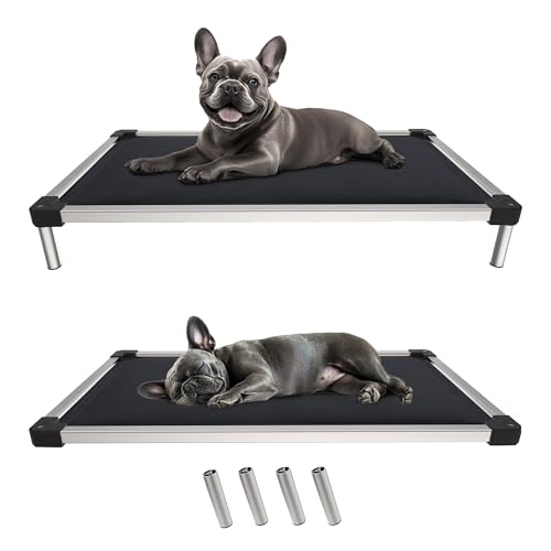 FXW TitanNest Kaufestes erhöhtes Hundebett, erhöhtes Kinderbett für drinnen und draußen, Camping, langlebig und waschbar, gepolstertes Haustierbett für extra kleine Hunde, 73,7 cm L x 45,7 cm B x 11,4 von FXW