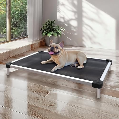 FXW TitanNest Kaufestes erhöhtes Hundebett, erhöhtes Kinderbett für drinnen und draußen, Camping, langlebiges und wasserdichtes kühlendes Haustierbett für kleine Hunde, 88,9 cm L x 55,9 cm B x 11,4 cm von FXW