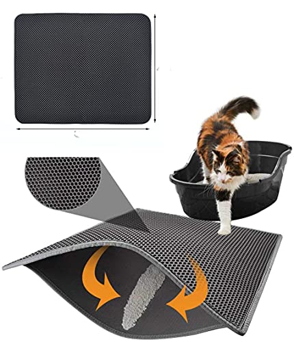 FXxswey Katzenklo Matte, Katzenstreu Matte, Wasserdichte Doppelte Schichte (S), 1 Stück von FXxswey