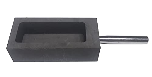 Graphit-Barrenform, Schmelzguss, Gießform für Gold, Silber, NE-Metall mit Metallstange (2000 g) von FY-STORE
