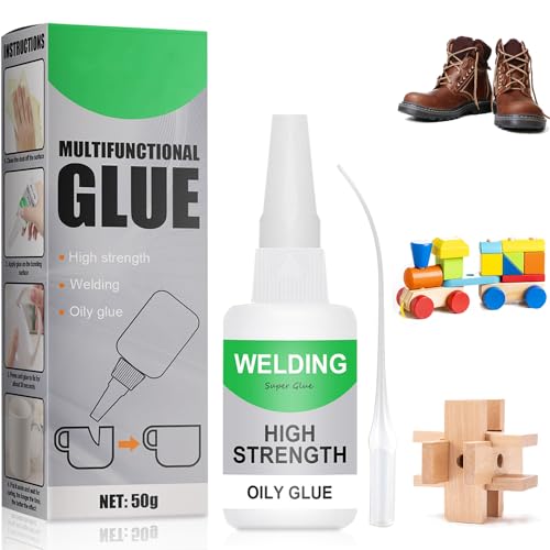 Welding High-Strength Oily Glue, 50g Universal Super Adhesive, Strong Plastic Adhesive for Ceramic Resin, Metal Glass, All-Purpose Adhesive for Universal Use, Waterproof Instant Adhesive (1 Stück) von FYANER
