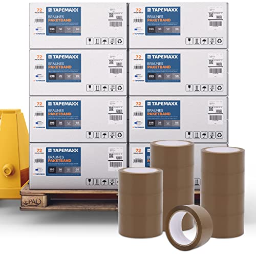FYBR TAPEMAXX 1.152 Rollen Paketklebeband Paketband Packband Packing Tape Klebeband Paket Paketbandrollen Verpackungsband 48 mm x 66 m braun Palette FYBR TAPEMAXX 1.152 Rollen Paketklebeband Paketband Packband Packing Tape Klebeband Paket Paketbandrollen Verpackungsband 48 mm x 66 m braun Palette von FYBR