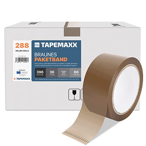 FYBR TAPEMAXX 288 Rollen Paketklebeband Paketband Packband Packing Tape Klebeband Paket Packetbandrolle Verpackungsband 48 mm x 66 m Basic Braun Umzug FYBR TAPEMAXX 288 Rollen Paketklebeband Paketband Packband Packing Tape Klebeband Paket Packetbandrolle Verpackungsband 48 mm x 66 m Basic Braun Umzug von FYBR