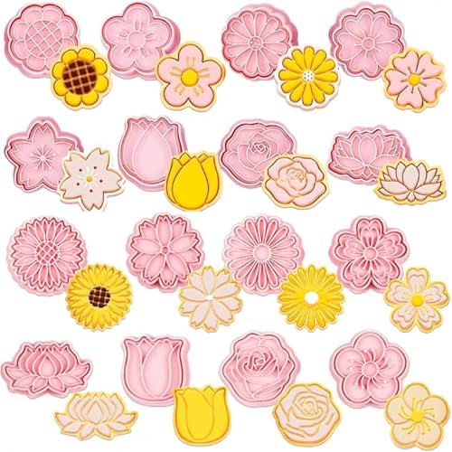 FYBlossom 16 Stück Blume Ausstechformen Keksausstecher Set, Mini Blumen Ausstecher 3D Plastik Plätzchen Ausstecher, DIY Keksformen Keksstempel Für Fondant Plätzchen Backen Geburtstag Party Zubehör FYBlossom 16 Stück Blume Ausstechformen Keksausstecher Set, Mini Blumen Ausstecher 3D Plastik Plätzchen Ausstecher, DIY Keksformen Keksstempel Für Fondant Plätzchen Backen Geburtstag Party Zubehör von FYBlossom