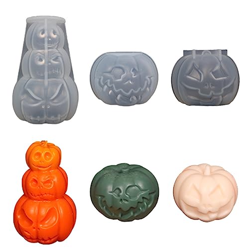 3 Stück Kerzenform Silikon Kürbis Halloween Silikonform Set, 3D Halloween Kürbis Silikonform Deko, DIY Silikon Kerzen Gießen Formen Für Seife Aromatherapie Kerzen Dekoration 3 Stück Kerzenform Silikon Kürbis Halloween Silikonform Set, 3D Halloween Kürbis Silikonform Deko, DIY Silikon Kerzen Gießen Formen Für Seife Aromatherapie Kerzen Dekoration von FYBlossom