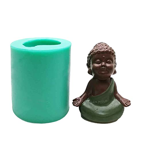 3D Silikon Kerzenform Gießform Silikonform, 3D Buddha Figuren Fondant Silikonform DIY Kerzenform, Seife Herstellung Formen Für Handwerk Ornamente, Herstellung Kerzen, Aromasteinen, Schokolade (A) von FYBlossom