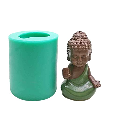 3D Silikon Kerzenform Gießform Silikonform, 3D Buddha Figuren Fondant Silikonform DIY Kerzenform, Seife Herstellung Formen Für Handwerk Ornamente, Herstellung Kerzen, Aromasteinen, Schokolade (B) von FYBlossom