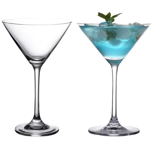 4 Stück Martini Gläser Cocktailgläser Set| Martinigläser Longdrinkgläser Bar Zubehör| Bruchsicher & Elegantes Design Cocktail Gläser| Cocktail Trinkgläser Für Gefrorene Getränke (Stil B,2 Stück) von FYBlossom