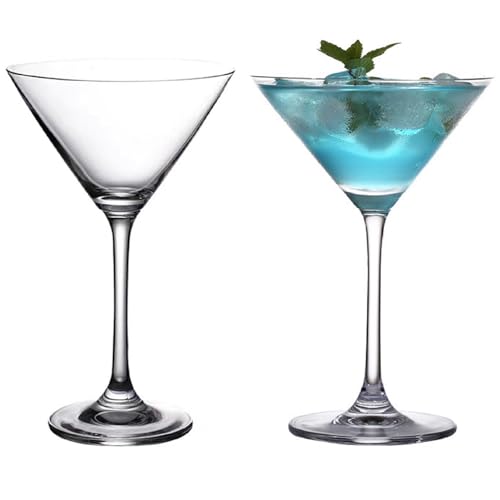 FYBlossom 2 Stück Martini Gläser Cocktailgläser Set| Martinigläser Longdrinkgläser Bar Zubehör| Bruchsicher & Elegantes Design Cocktail Gläser| Cocktail Trinkgläser Für Gefrorene Getränke von FYBlossom