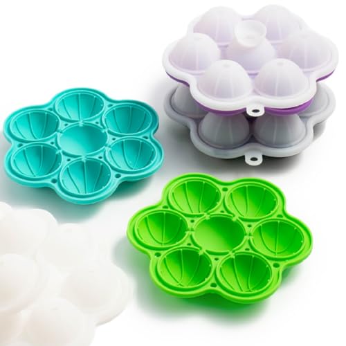 4 Stück Silikon Eiswürfelform Kugel Mit Deckel, 7 Fach Rund Eiswürfelform Ice Cube Tray BPA Frei Eiskugelform Eiswürfelbehälter, Groß Kugel Eiswürfelform Für Cocktail, Whiskey, Kaffee 4 Stück Silikon Eiswürfelform Kugel Mit Deckel, 7 Fach Rund Eiswürfelform Ice Cube Tray BPA Frei Eiskugelform Eiswürfelbehälter, Groß Kugel Eiswürfelform Für Cocktail, Whiskey, Kaffee von FYBlossom