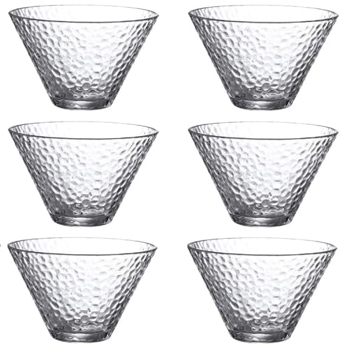 6 Stück Eisbecher Glas Set, Mini Glas Eisschalen Dessertbecher Eiscremegläser Transparent Dessertgläser, Wiederverwendbar 230ML Dessertschalen Für Eiscreme, Desserts, Vorspeise, Cocktails, Obst von FYBlossom