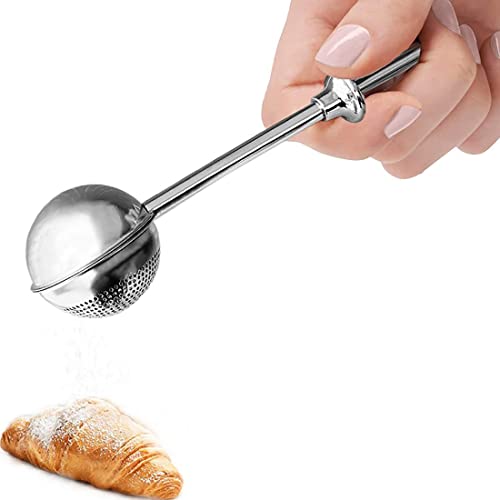 Edelstahl Mehlsieb Puderzuckerstreuer Mehl Und Puderzuckersieb, Handsieb Kakaopulver Shaker Duster Edelstahl Mehlspender Shaker Mit Federgriff, Einhandsieb Küchensieb Für Zuckermehl Und Gewürze Edelstahl Mehlsieb Puderzuckerstreuer Mehl Und Puderzuckersieb, Handsieb Kakaopulver Shaker Duster Edelstahl Mehlspender Shaker Mit Federgriff, Einhandsieb Küchensieb Für Zuckermehl Und Gewürze von FYBlossom
