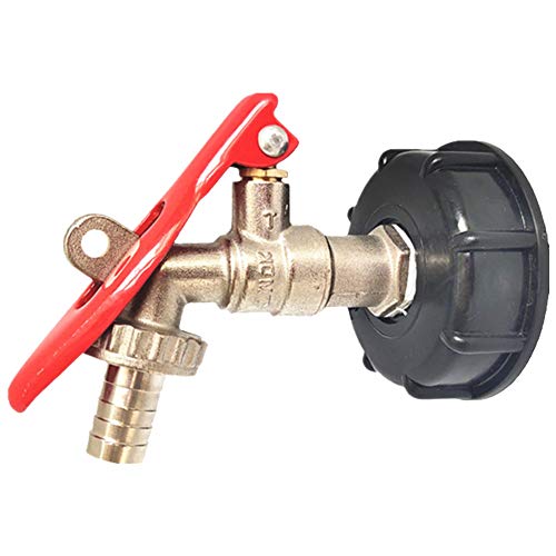 Auslaufhahn IBC 1/2" für IBC Tank, Grobgewinde S60x6,Kugelhahn Auslaufventil Kugelauslaufhahn,Schlauchanschluss Tülle und Hahnanschlussstück Wasserhahn für Regentonne IBC Regenwassertank von FYBlossom