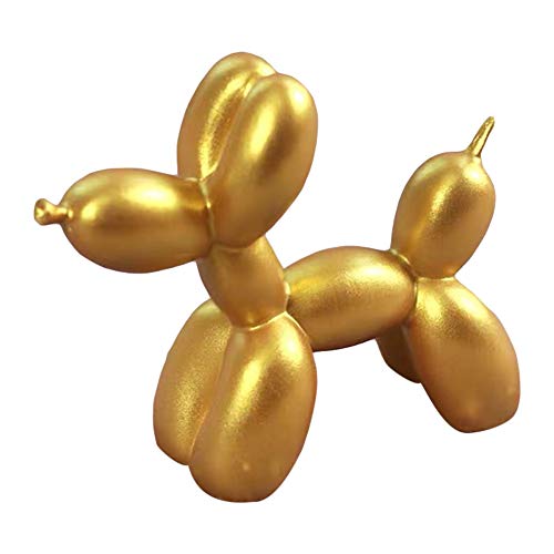 FYBlossom Ballon Hund Harz, Kunst Skulptur Figur Kunsthandwerk Zum Kuchenbacken Zuhause Dekorationen Party Dessert Desktop Ornament (Gold) von FYBlossom