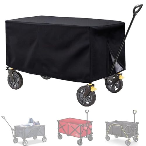 Gartenwagen Abdeckung Wasserdicht Abdeckung Für Bollerwagen, Outdoor Faltbare Regenschutz Bollerwagen Abdeckung, Anti-UV Staubdicht Oxford Gewebe Schutzhülle Für Handwagen (210D,97 * 56 * 51cm) von FYBlossom