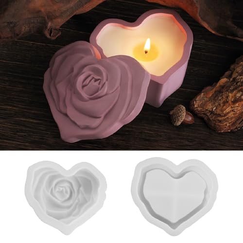 Kerzenform Silikon 3D Silikonformen Gießformen, DIY Kerzen Formen Silikon Kerzengießformen Set, Kerzenformen Zum Gießen Für Kerzen, Seife, Handwerk (Rosen Organisator) von FYBlossom