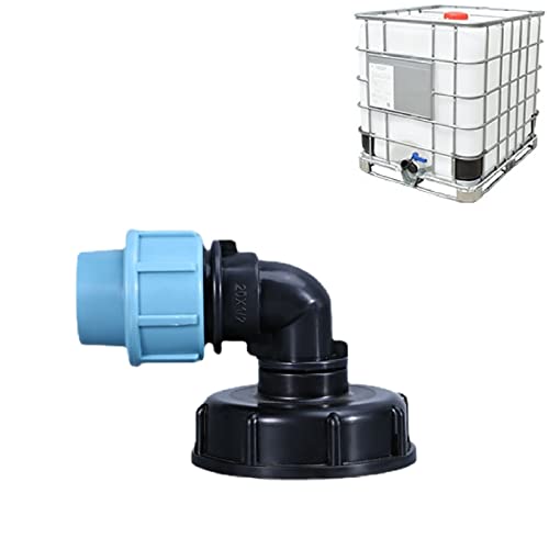 PP Verschraubung IBC Adapter Verbindungsset Mit Adapterdeckel, PE Rohrverschraubungen PP-fitting T-Stück Klemmverbindung, IBC Tankverbindung Tandembeschläge Für Garten Wasserhahn Auslass Schlauch von FYBlossom