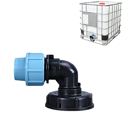 PP Verschraubung IBC Adapter Verbindungsset Mit Adapterdeckel, PE Rohrverschraubungen PP-fitting T-Stück Klemmverbindung, IBC Tankverbindung Tandembeschläge Für Garten Wasserhahn Auslass Schlauch von FYBlossom