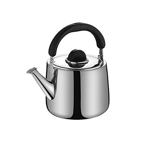 Wasserkessel Flötenkessel Wasserkocher Aus Edelstahl, Teekessel Induktion Für Induktionsherde Gasherde, Wasserkocher Mit Griff Für Herd, Tragbar Camping Teekanne Kessel Für Tee Coffee Saft (2L) von FYBlossom
