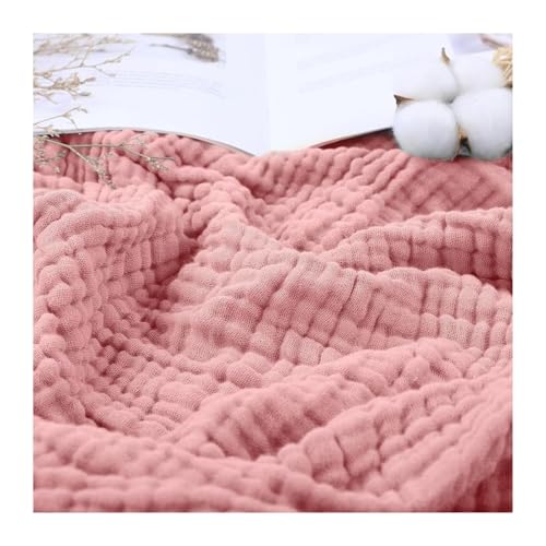 FYCYGG Musselin Decke, Sanfte Musselindecke 150 X 200, Musselin Decke Baumwolle Erwachsene, Leicht Atmungsaktiv Sanfte KüHldecken Zum Schlafen Erwachsene(Pink,200cm*230cm) von FYCYGG