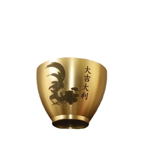 FYDCYHM Antike Bronze Weinbecher Statue Mit Gold Akzente-Zen Meditation Dekor Für Wohnzimmer Spa Oder Yoga Studio Centerpiece Schlafzimmer Büro Home Feng Shui FYDCYHM Antike Bronze Weinbecher Statue Mit Gold Akzente-Zen Meditation Dekor Für Wohnzimmer Spa Oder Yoga Studio Centerpiece Schlafzimmer Büro Home Feng Shui von FYDCYHM