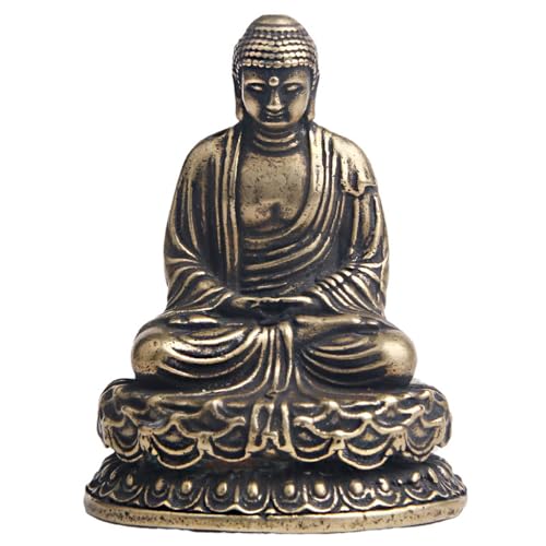 FYDCYHM Handgefertigte Buddha-Skulptur aus Bronze, Glückstierfigur für Zuhause, Büro, Schreibtisch, einzigartiges Einweihungsgeschenk für Hausbesitzer von FYDCYHM