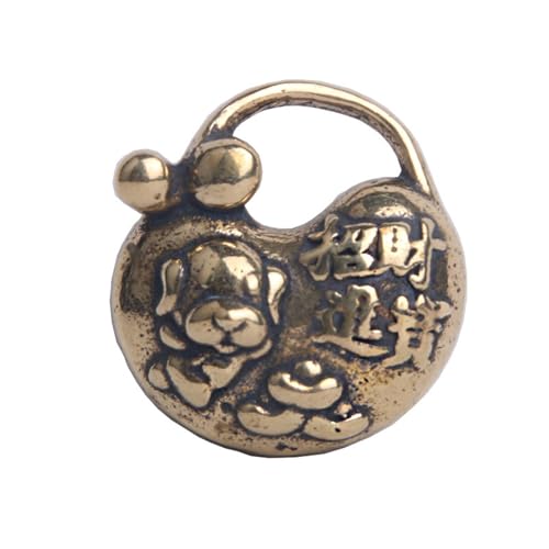FYDCYHM Handgefertigtes Bronze-Vorhängeschloss, Skulptur, Glückstier, Figur für Zuhause, Büro, Schreibtisch, einzigartiges Einweihungsgeschenk für Hausbesitzer FYDCYHM Handgefertigtes Bronze-Vorhängeschloss, Skulptur, Glückstier, Figur für Zuhause, Büro, Schreibtisch, einzigartiges Einweihungsgeschenk für Hausbesitzer von FYDCYHM