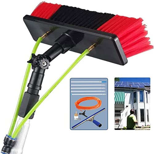 FYDK 5-9m Wasserführende Teleskopstange,Telescopic Pole Waschbürste, Fensterputzer mit Teleskopstiel,Solar-Photovoltaik-Panel-Reinigungsbürste(Size:6M) von FYDK