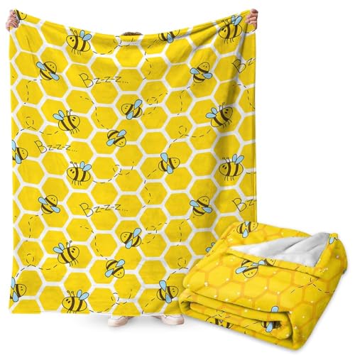 FYDZBSL Bee Kuscheldecke für Kinder Flanell Decke Kinder Weich Flauschig Fleecedecke Karikatur Interessant Bunt Cute Bee Geschenke für Junge Mädche Junge 100x150CM FYDZBSL Bee Kuscheldecke für Kinder Flanell Decke Kinder Weich Flauschig Fleecedecke Karikatur Interessant Bunt Cute Bee Geschenke für Junge Mädche Junge 100x150CM von FYDZBSL
