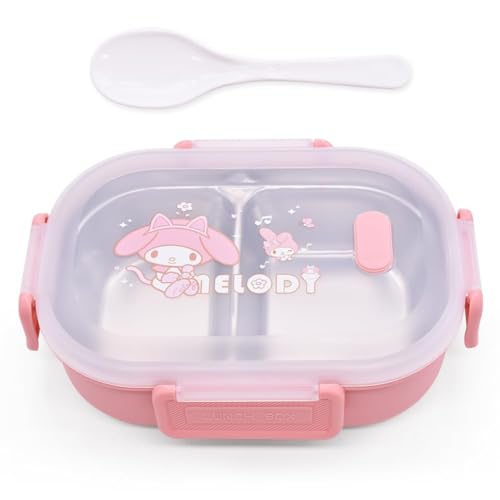 FYDZBSL Melody Brotdose Lunchbox, Bento-Box Für Kinder Aus Edelstahl Fächern Isolierte Bento-Lunchbox aus Edelstahl Auslaufsichere Lebensmittelbehälter Für Kinder, Studenten von FYDZBSL
