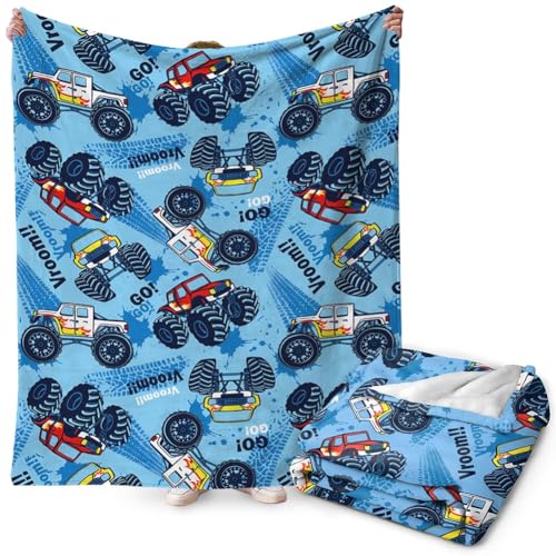 FYDZBSL Monster Tuck Kinder Decke,Niedlichzenmotiv Decke Kinder Weich Flauschig Fleecedecke Karikatur Einfaches Spielzeug Design Geschenke für Junge Mädche Junge 100x150CM FYDZBSL Monster Tuck Kinder Decke,Niedlichzenmotiv Decke Kinder Weich Flauschig Fleecedecke Karikatur Einfaches Spielzeug Design Geschenke für Junge Mädche Junge 100x150CM von FYDZBSL