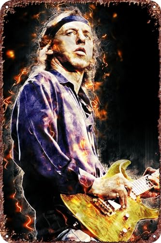 FYELVO Mark Knopfler Vintage Metall-Blechschilder Retro Garagenschilder Poster Schild Männerhöhle Dekor 20,3 x 30,5 cm von FYELVO
